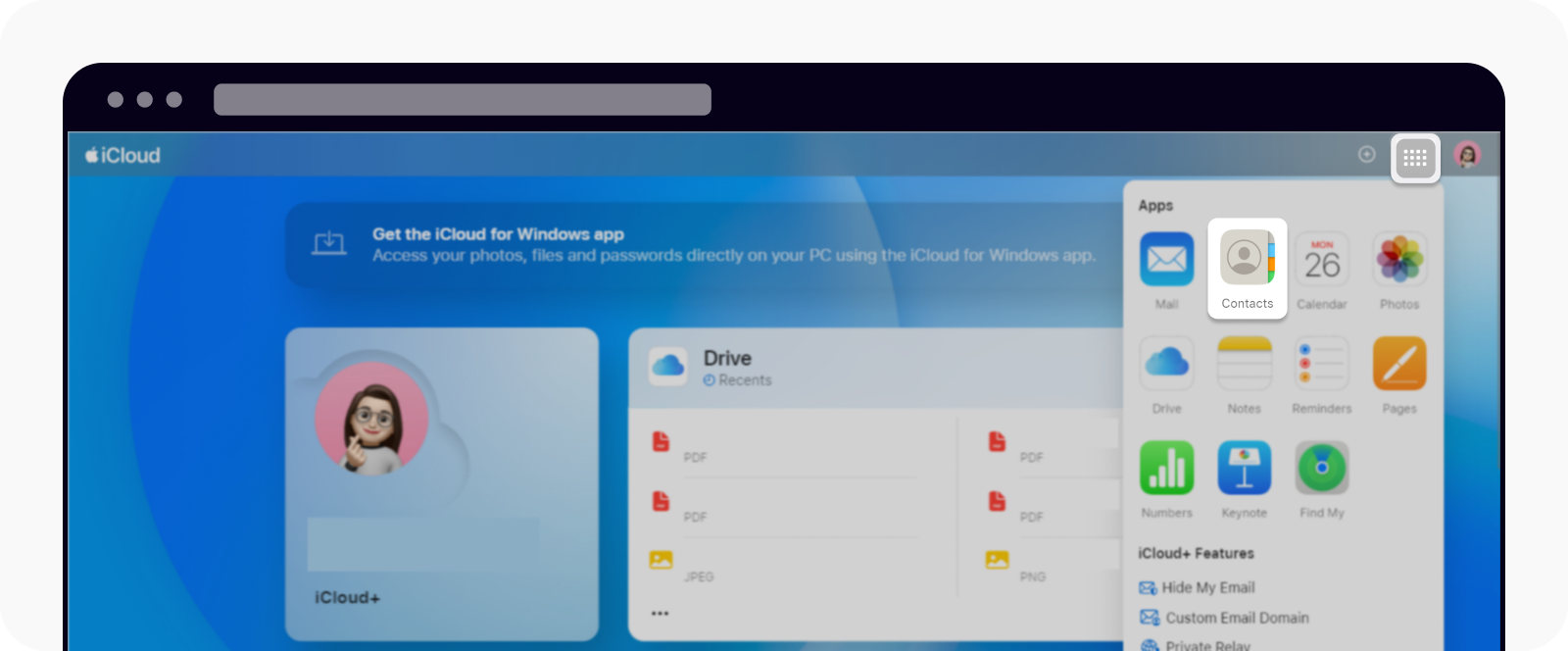 CT-web-mail address whitelist-iCloud open settings