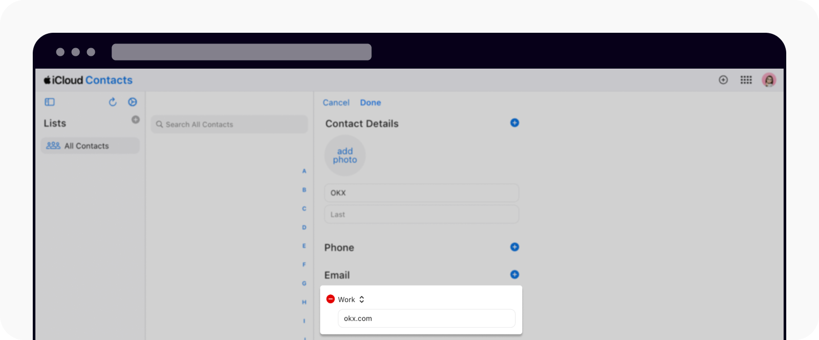 Whitelist 708lz9ho.com on iCloud