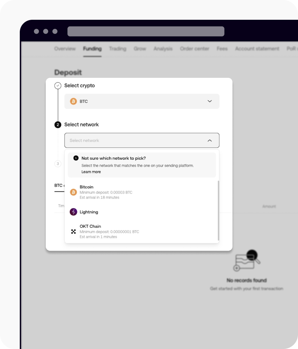 CT-web-deposit select crypto & network