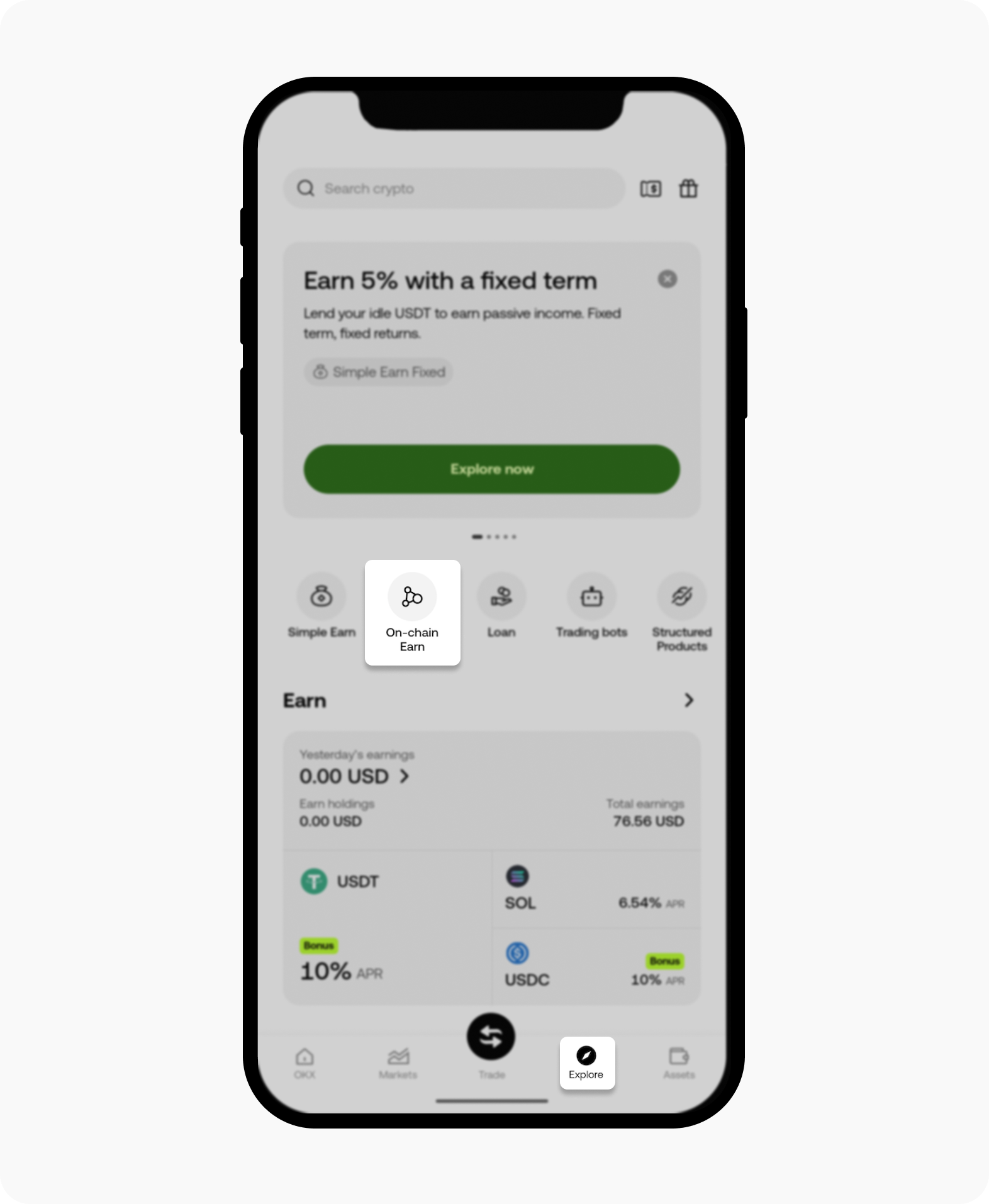 CT-app-onchain earn landing