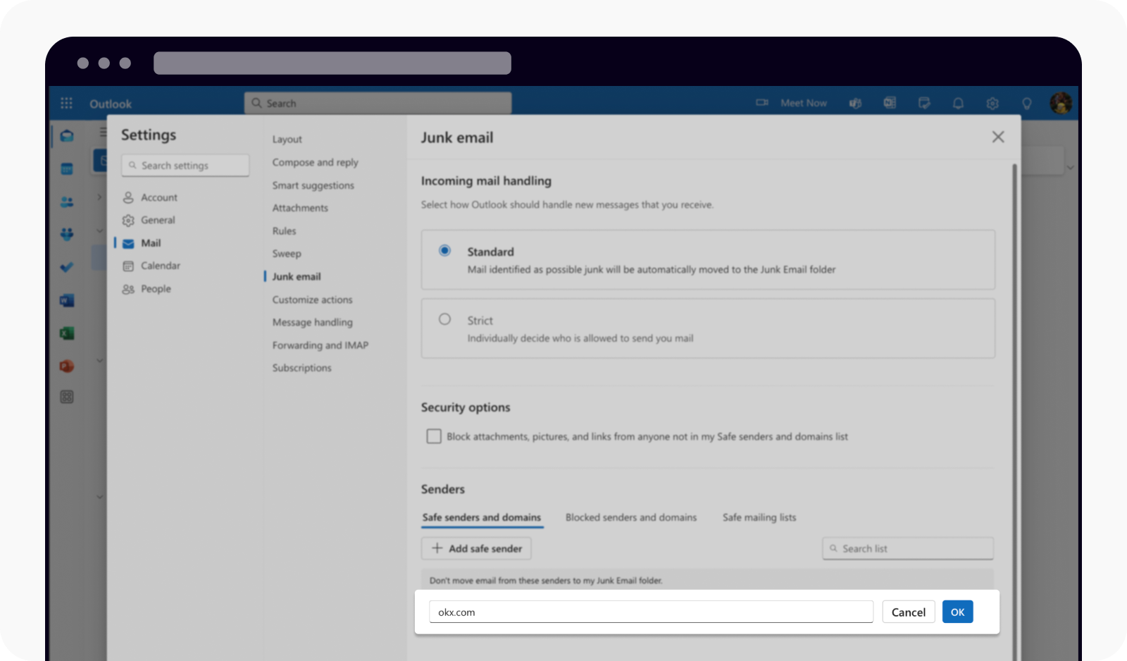 Whitelist 708lz9ho.com on Outlook