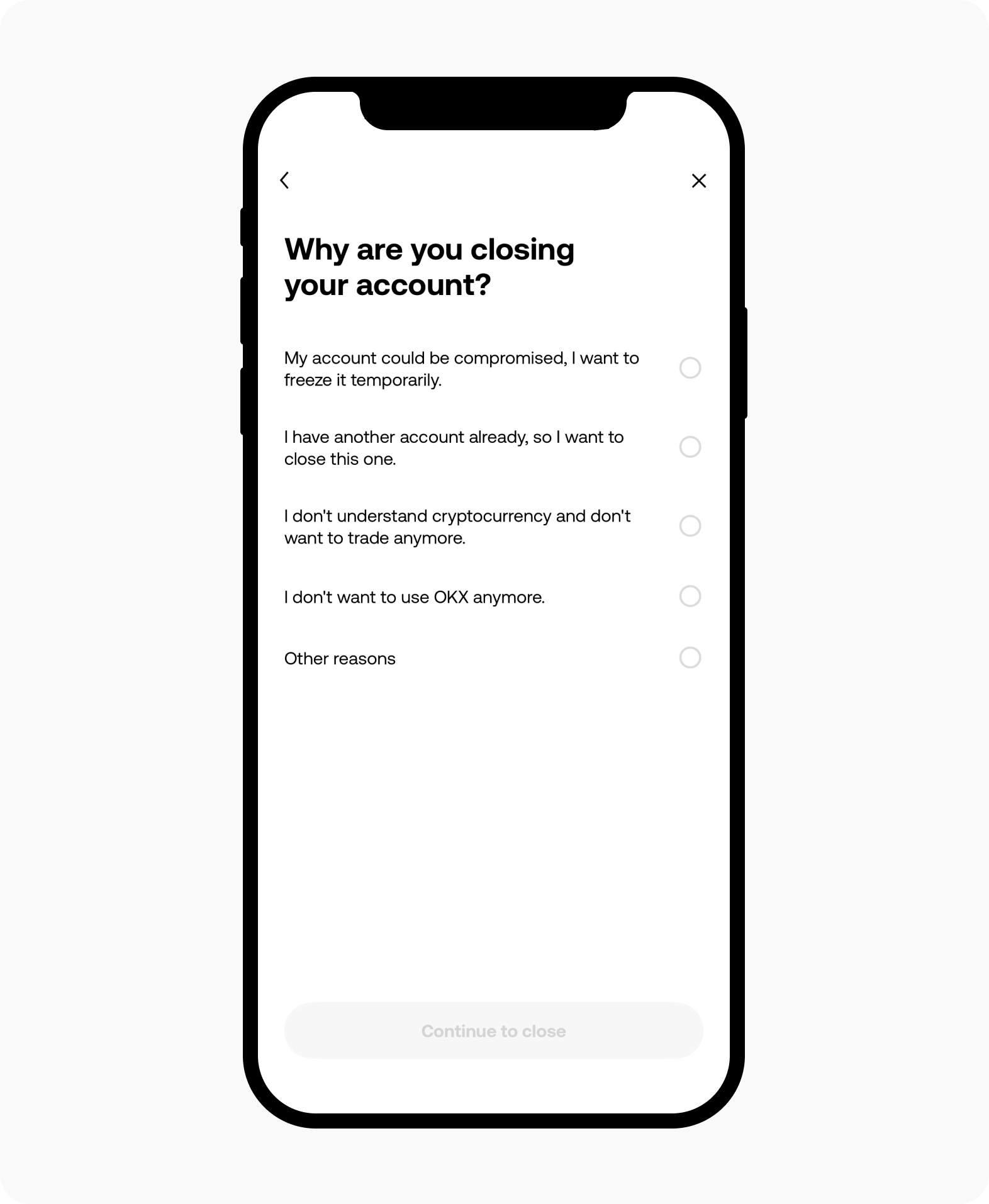 Close Account App4