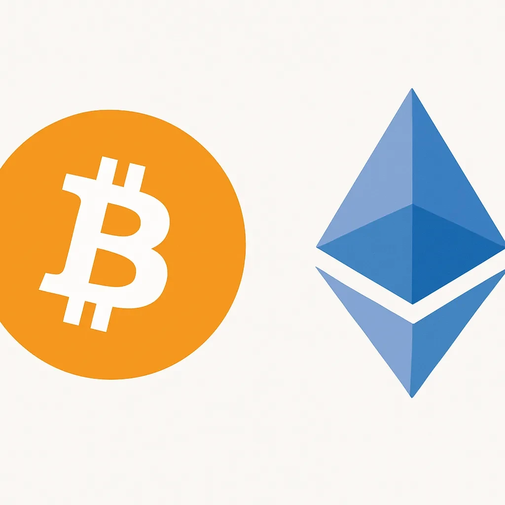 比特幣與以太坊價格走勢