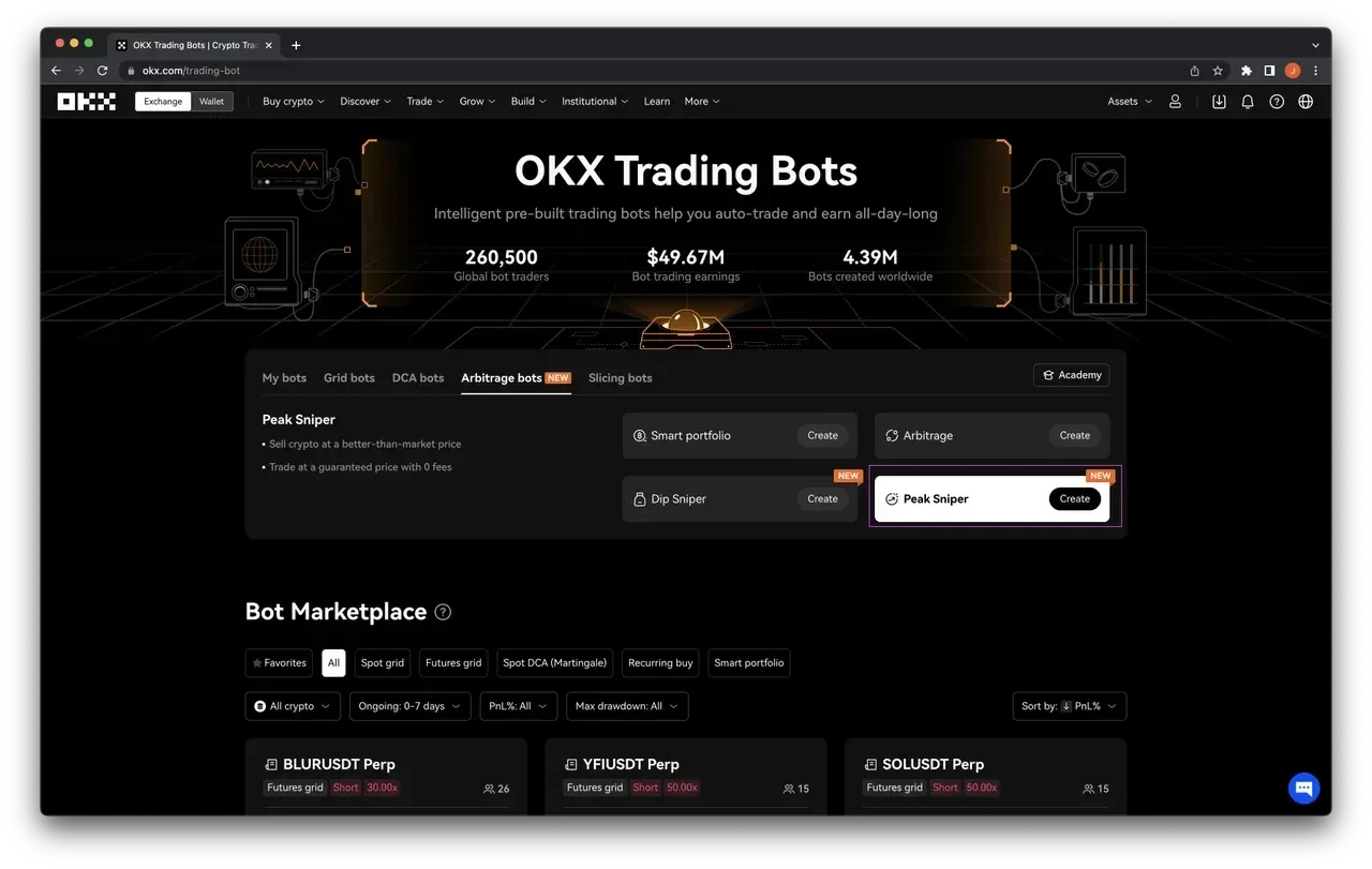 OKX Web Peak Sniper - 2